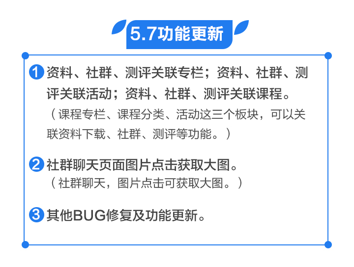 功能更新丨資料、社群、測評關聯專欄、社群聊天頁面圖片獲取大圖等